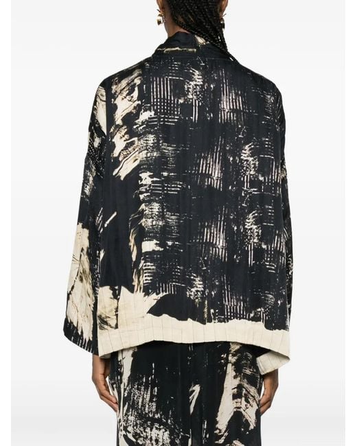 Raga Black Long-Sleeve Patterned Jacket