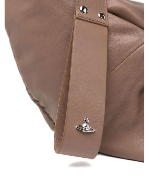 Vivienne Westwood Brown Medium Agnes Shoulder Bag