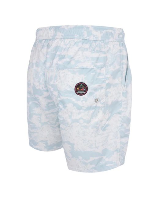 Mauna Kea Blue Hawaiian-Print Shorts for men