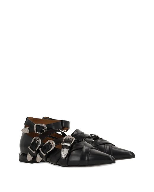 Toga White Multiple-Buckle Pumps