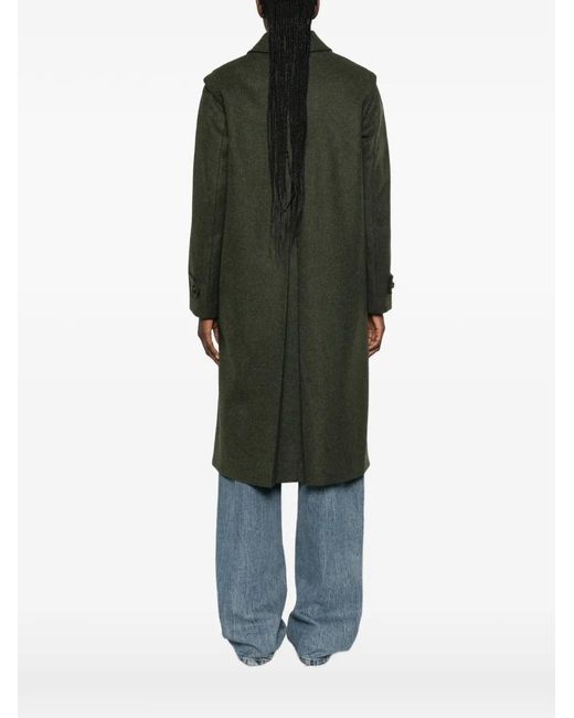 Schneiders Green Button-Up Wool Coat