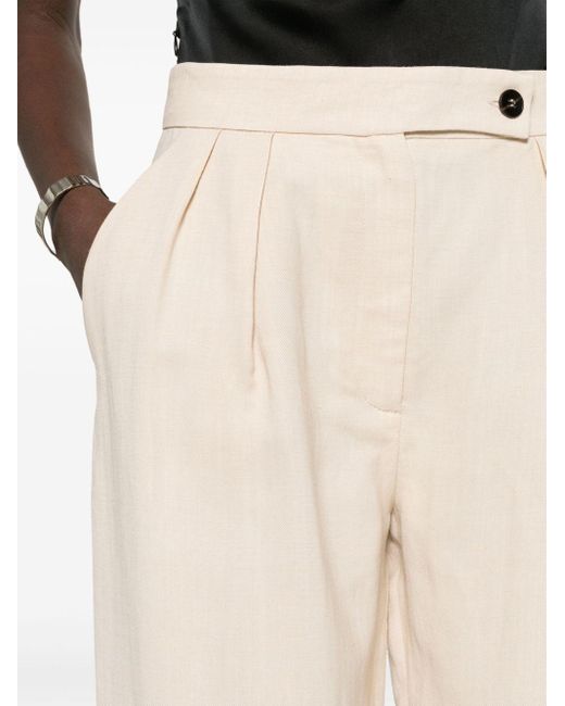 Pantalon ample à plis avant Antonelli en coloris Natural