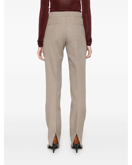 Jil Sander Natural Checked Tailored Trousers