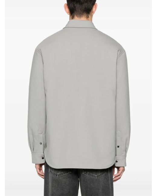 Emporio Armani Gray Padded Shirt Jacket for men