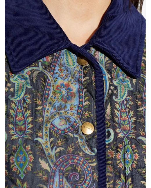 Veste À Col À Imprimé Cachemire Etro en coloris Blue