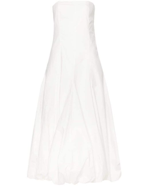 Paloma Wool White Globo Midi Poplin Dress