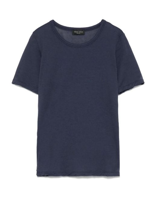 Camiseta con cuello redondo Roberto Collina de color Blue