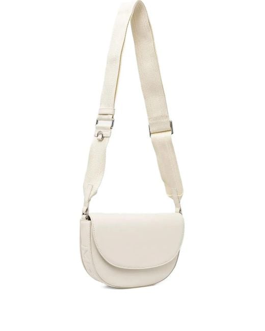 Marc O' Polo White Halbrunde Tasche Mit Logo-Prägung