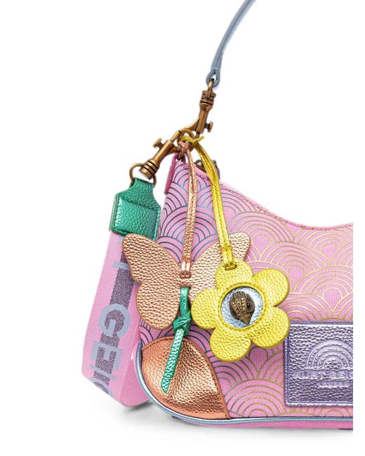 Kurt Geiger Pink Patterned Charm Shoulder Bag