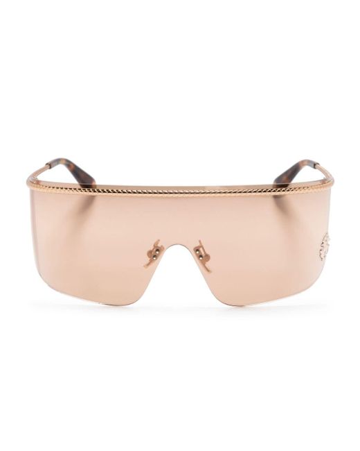 Roberto Cavalli Pink Logo-plaque Oversize-frame Sunglasses