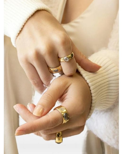 Nimo With Love Metallic Bague En 18Ct Sertie De Saphir