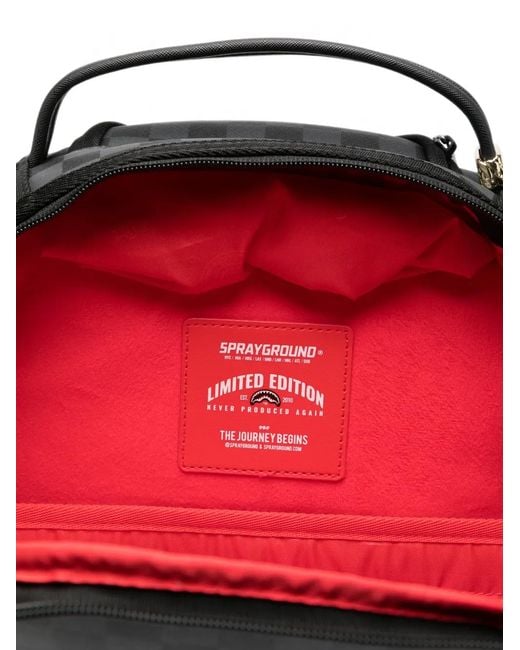 Sprayground Blue Check-Pattern Backpack