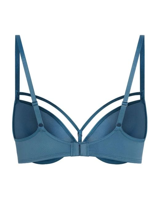 Marlies Dekkers Blue Padded Push-Up Lace Bra
