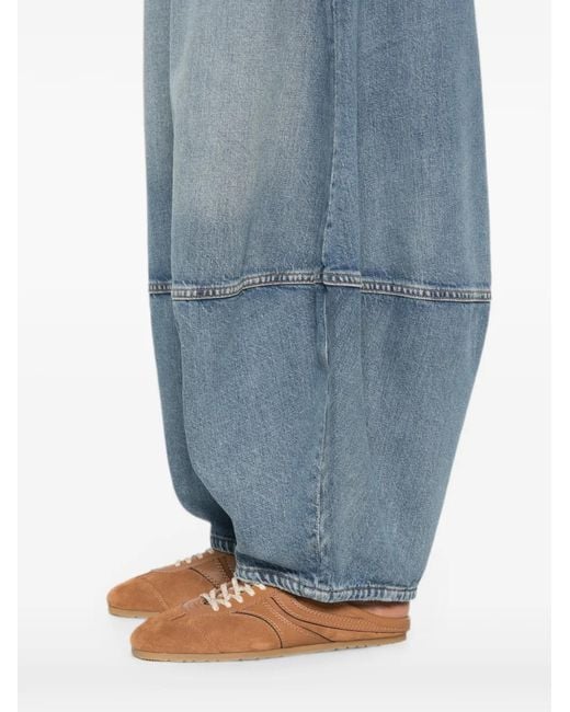Agolde Blue Seam-Detail Barrel-Leg Jeans