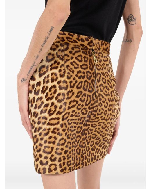 Roberto Cavalli Mini-Rok Met Luipaardprint in het Brown