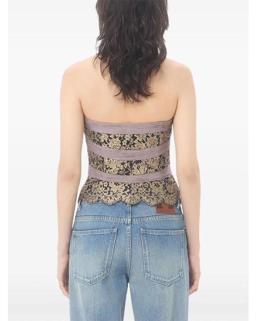 Valentino Garavani Brown Chiffon Top