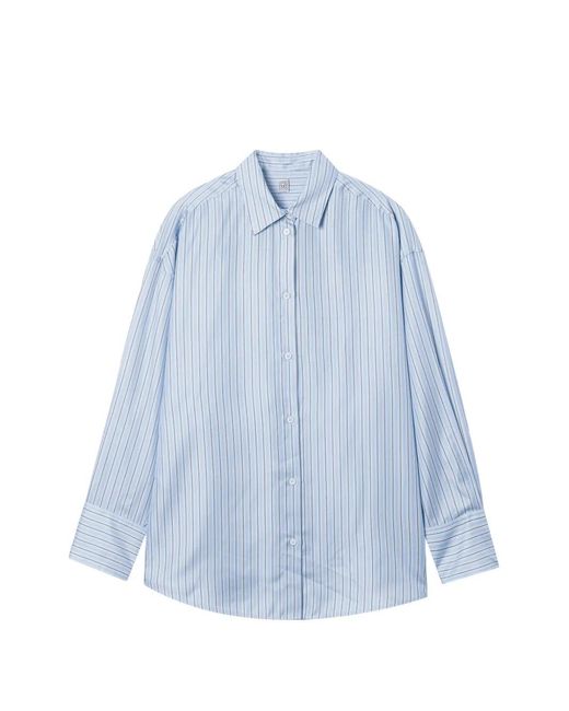Totême Oversized Blouse Met Strepen in het Blue