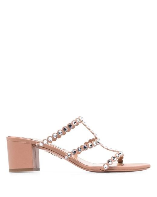 Aquazzura Pink 55Mm Crystal-Embellished Open-Toe Sandals