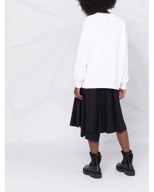 McQueen Sweater Met Logoprint in het White