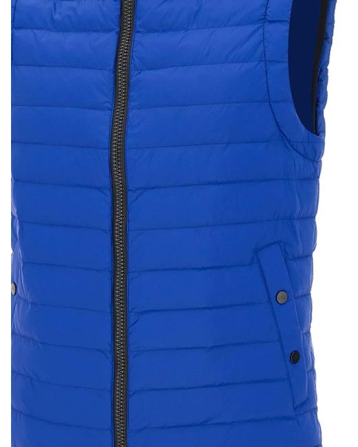 Peuterey Blue Zip-Up Gilet for men