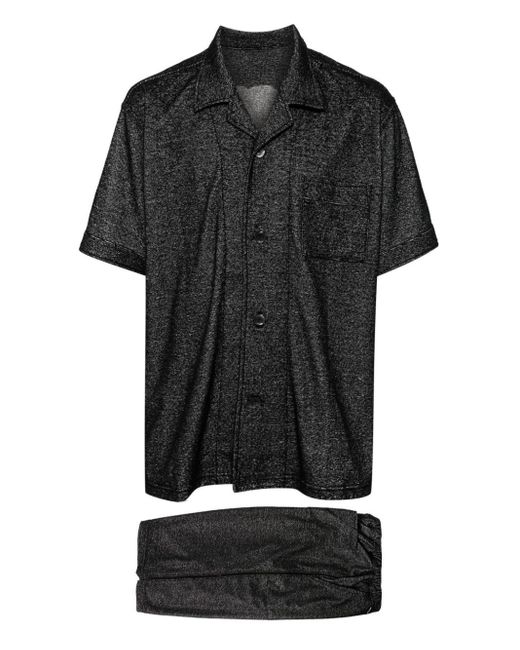 MASTERMIND WORLD Black Logo-motif Loungewear Set for men