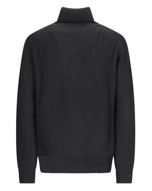 PT Torino Blue Ribbed-knit Jumper for men