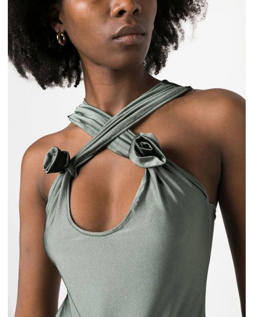 Body con detalle floral Coperni de color Green