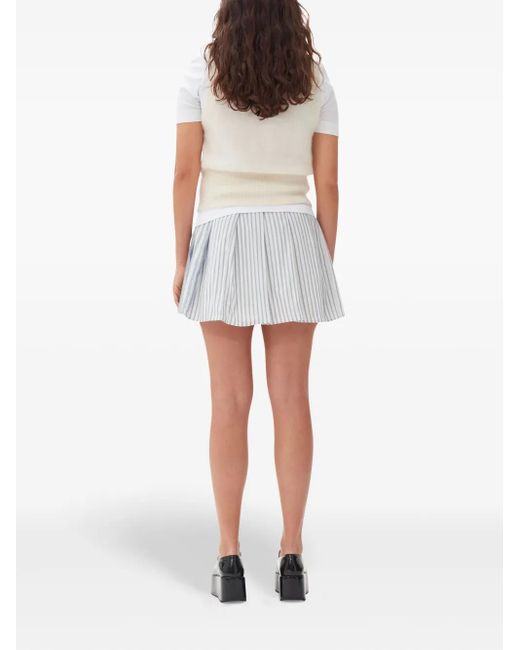 Ganni Natural Mohair-Merino Knit Sleeveless Jacket