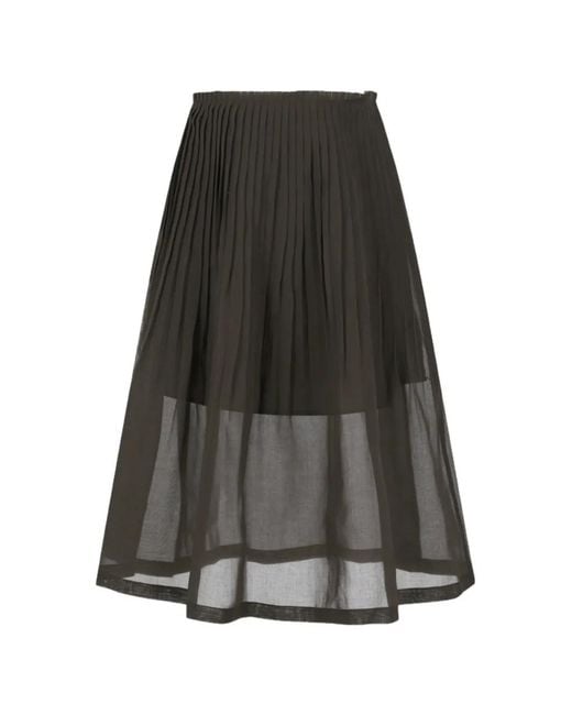 Amomento Midi-Plooirok in het Gray