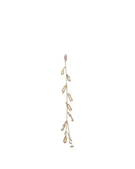 DSquared² Metallic Ohrclips Mit Monogramm-Anhänger