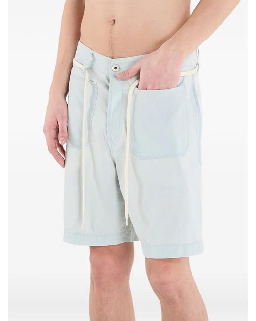 KENZO Blue Button-Fastening Shorts for men