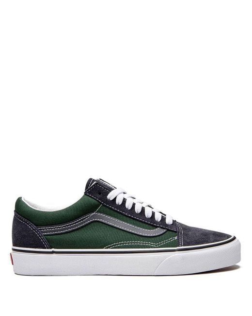 Vans Leather Old Skool Low-top Sneakers in Green for Men | Lyst