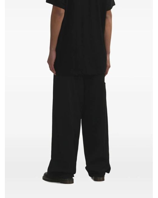 Yohji Yamamoto Black Wool Trousers for men