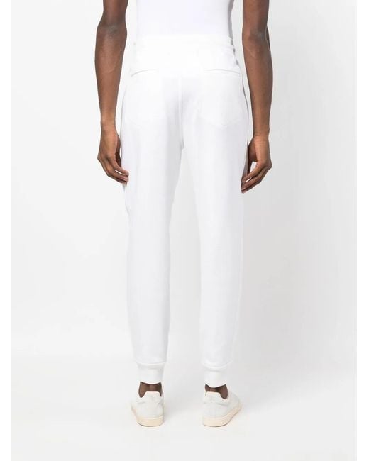Brunello Cucinelli White Drawstring-Waist Track Pants for men
