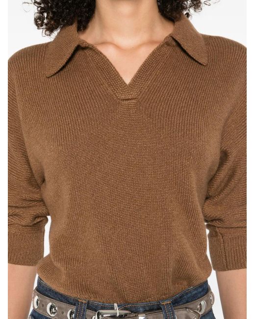 Khaite Brown Herve Polo Jumper