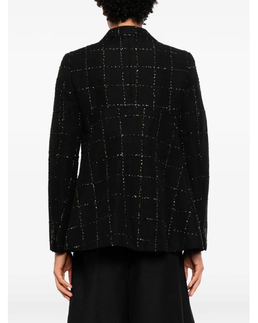 Comme des Garçons Black Checked Sequin-Embellished Blazer for men