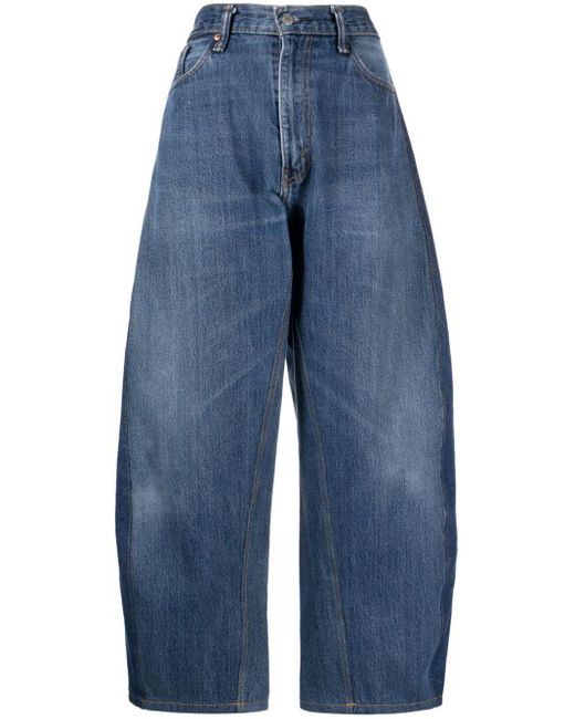 Puppets and Puppets Blue Panelled Tapered Cropped Jeans
