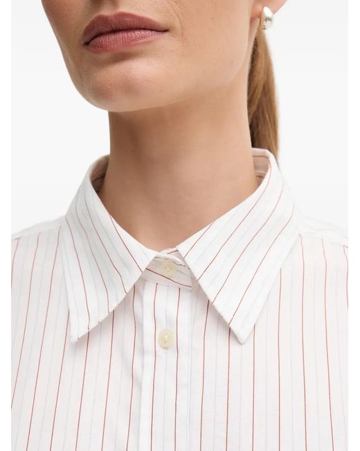 Gant White Striped Buttoned Shirt