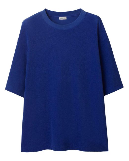 Burberry Frottee-T-Shirt mit Ritteremblem in Blue für Herren