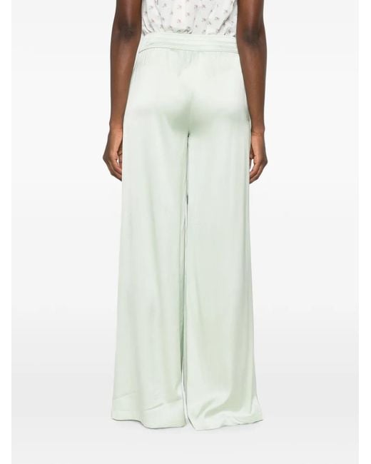 Alice + Olivia White Drawstring-Fastening Palazzo Pants
