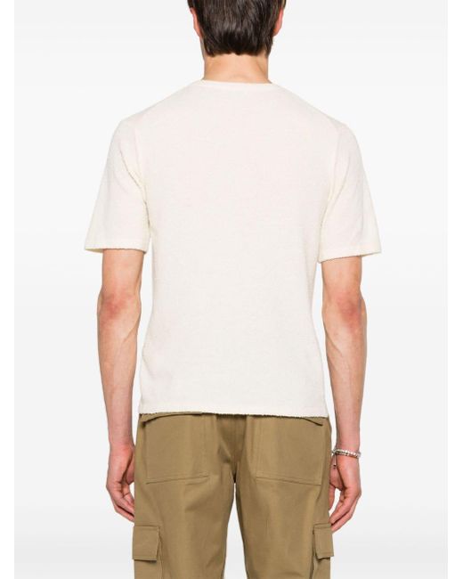 T-shirt con finitura effetto spugna di Sandro in White da Uomo