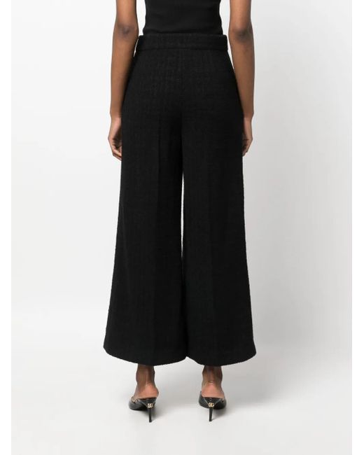 Moschino Black Wide-Leg Trousers