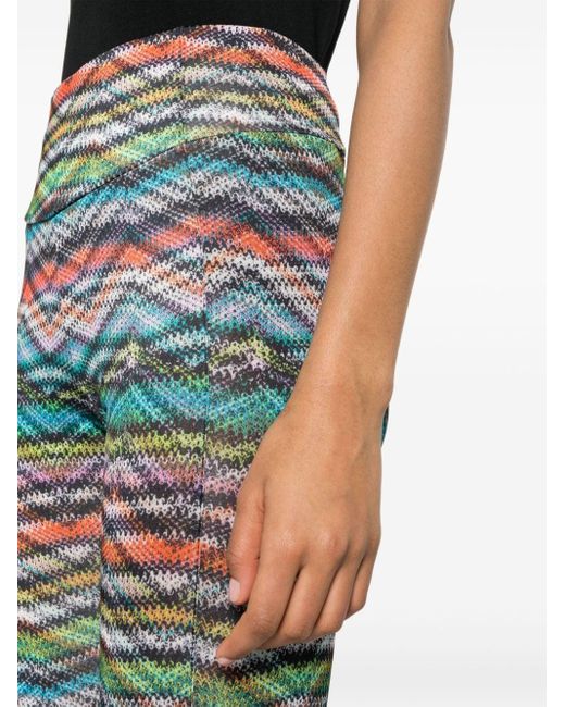Missoni Blue Zigzag-woven-print Shorts