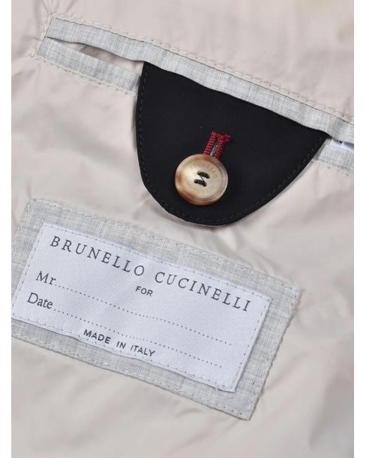 Brunello Cucinelli Blue Quilted Padded Puffer Jacket for men