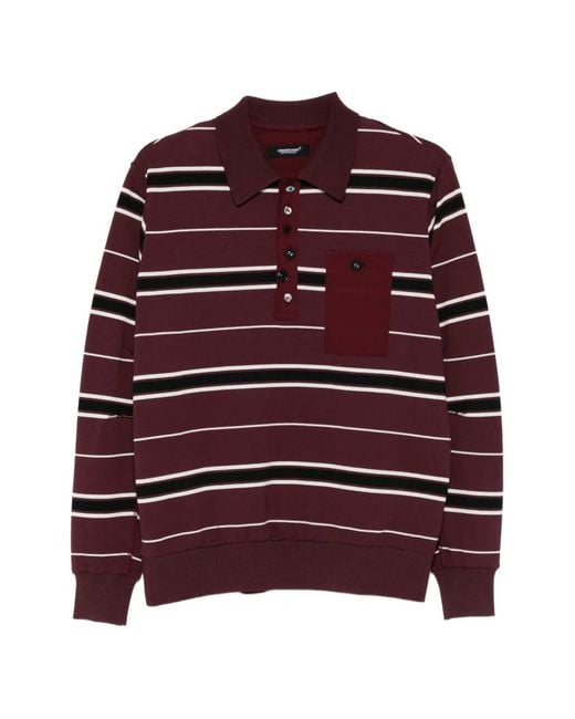 Polo À Rayures Undercover pour homme en coloris Red