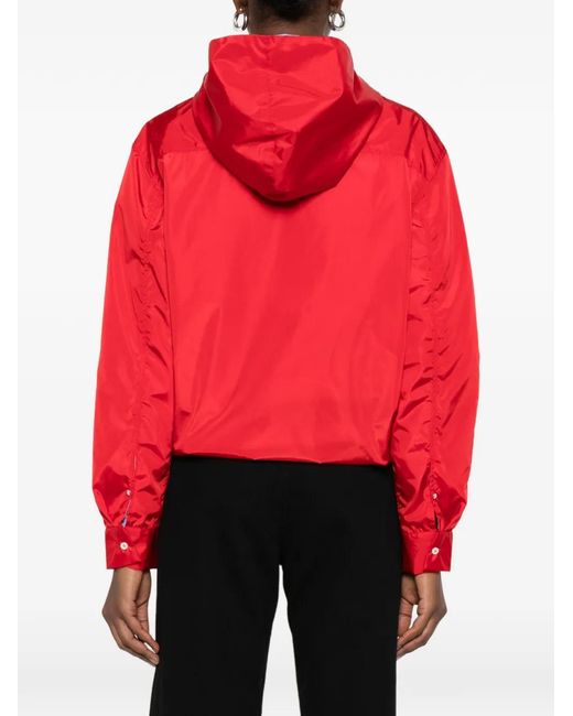 CUANTICO Red Hooded Zip Jacket