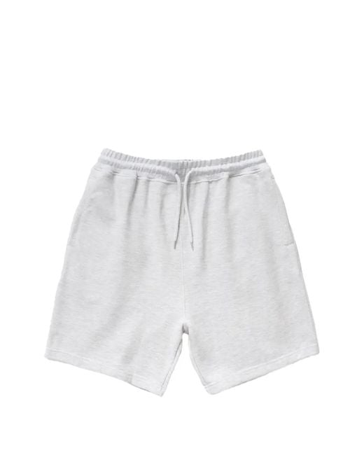 Power Goods White Short À Lien De Resserrage Et Intérieur Bouclé for men