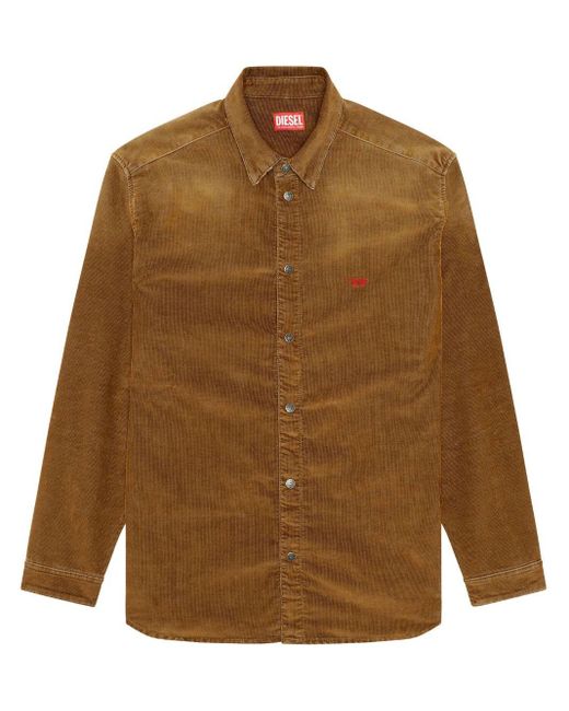 DIESEL Brown D-simply-over Corduroy Shirt for men