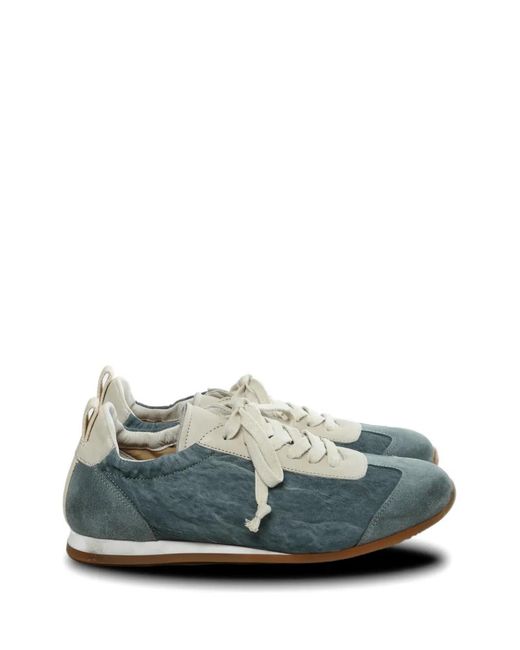 Uma Wang Blue Panelled Sneakers