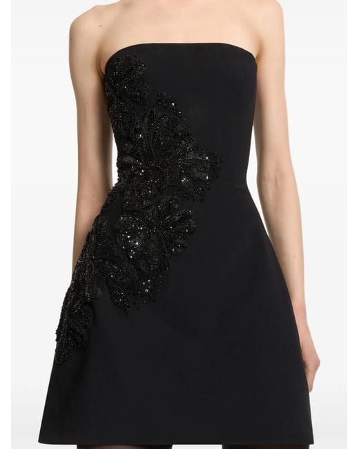 Elie Saab Black Sequin-Embellished Mini Dress